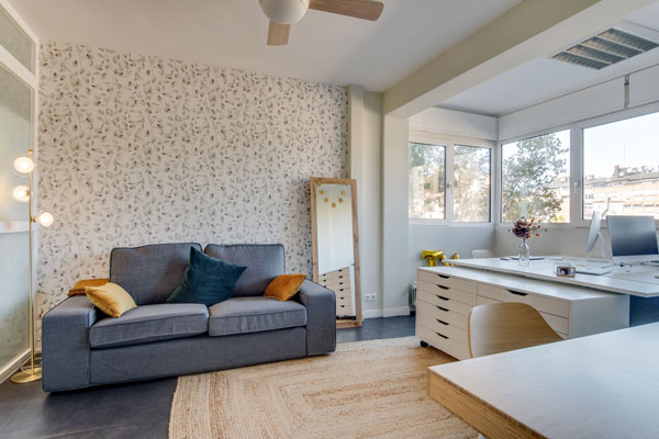 Image of a finished home office addition project