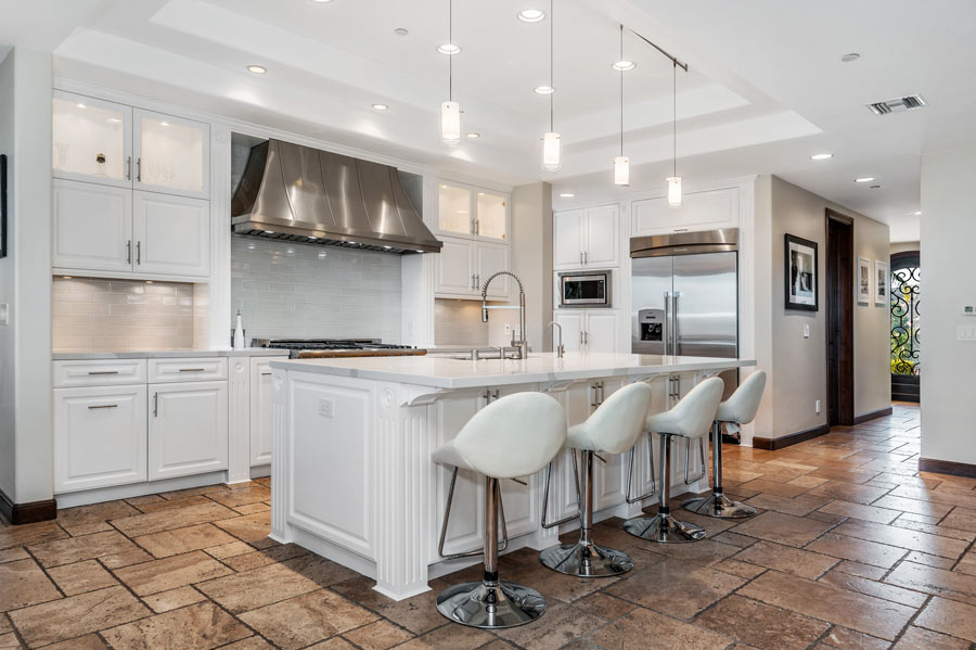 A finished open kitchen after home renovation