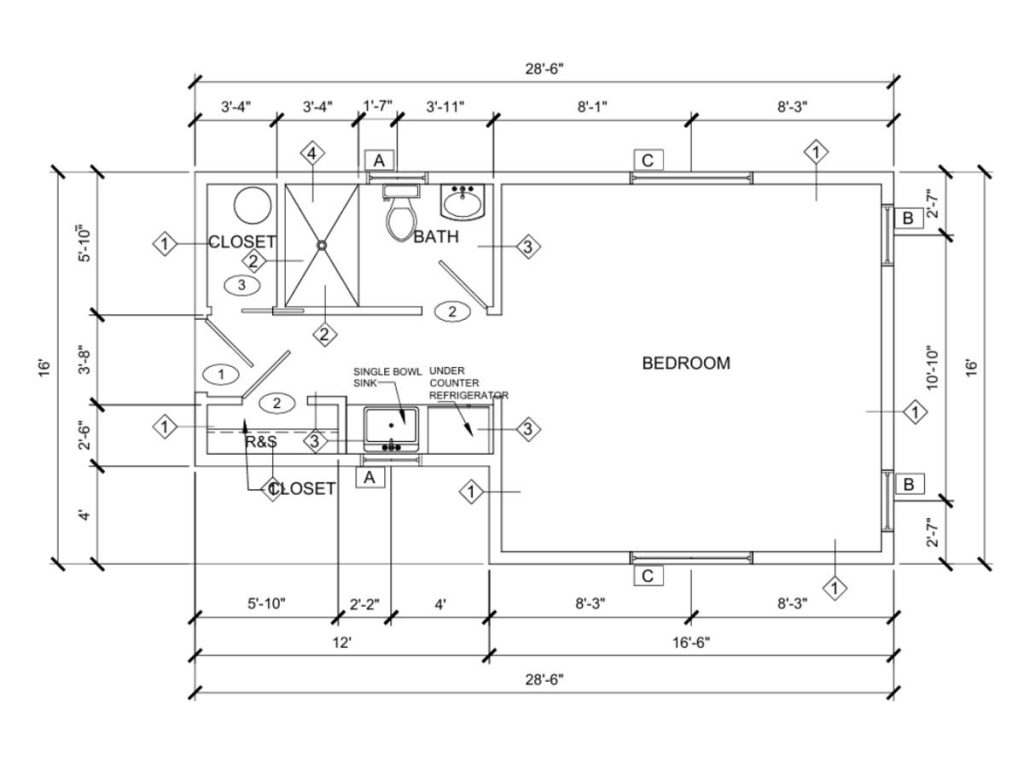 Guest home or Casita floor plan by CactusNectar LLC